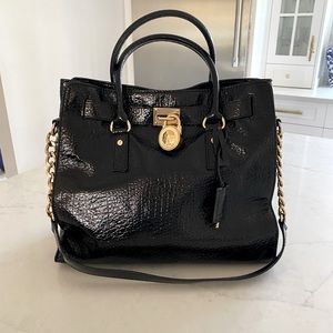 Michael Kors HAMILTON Black Tote Handbag *LIKE NEW*